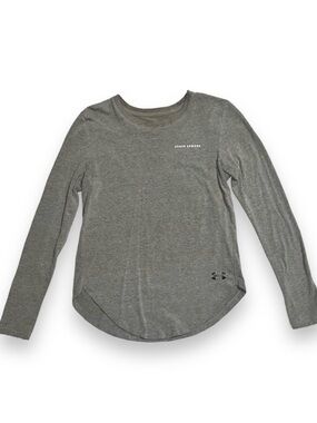 Under Armour Long Sleeve Tee Loose Fit High Low Hem Women’s T-Shirt XS Gray